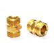 Brass Double Nipple Hex Adapter Male Connector Compression Fittings.